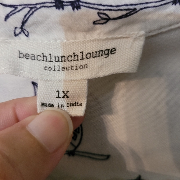 Beachlunchlounge unique Owl plus size button down shirt - Picture 8 of 8